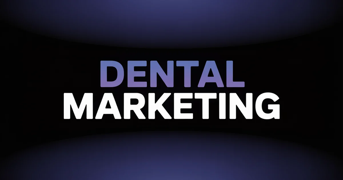 Best Dental Marketing Video Tools 2026, bold headline over a dark clinical-blue gradient with a stylised tooth