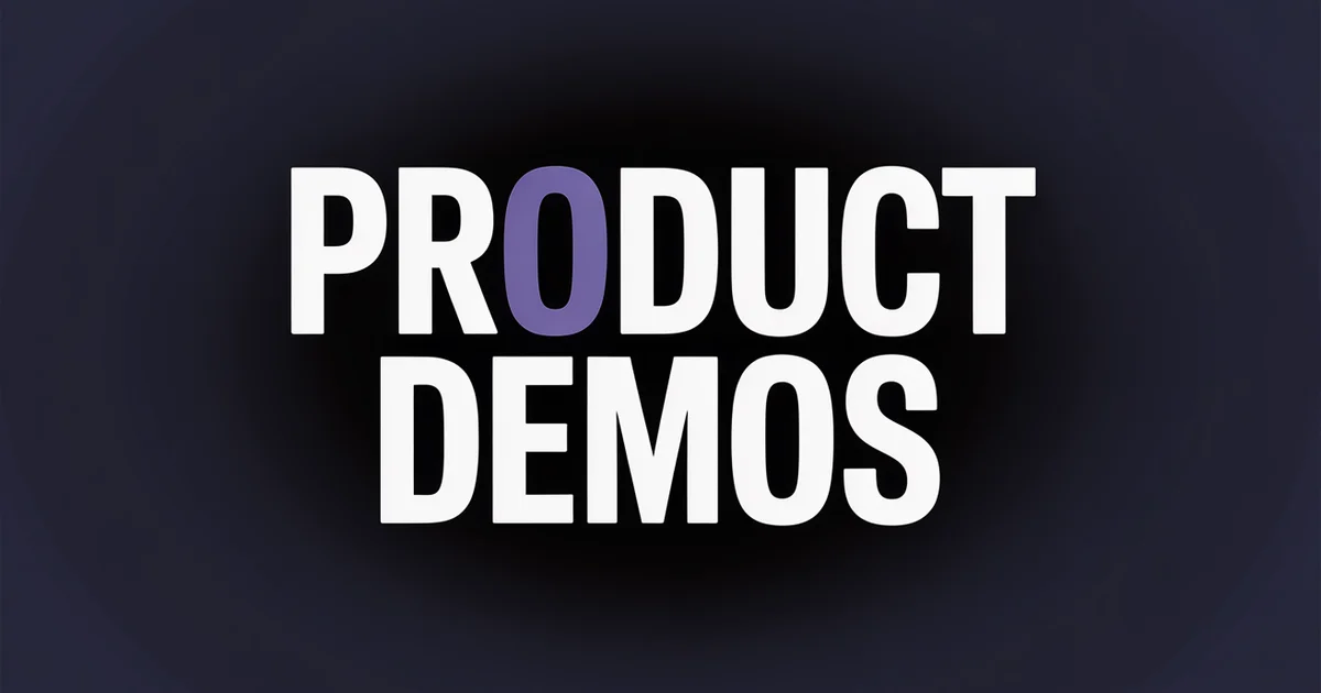 Best Product Demo Software 2026, bold headline over a stack of interactive demo screens on a dark indigo gradient