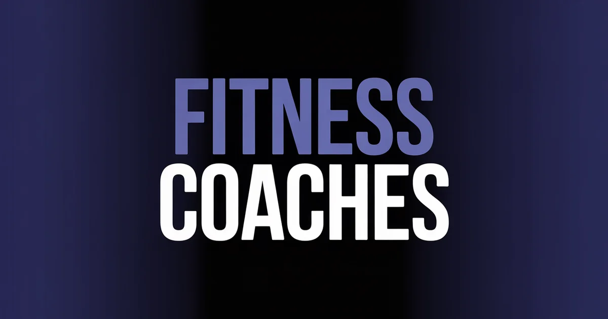 Video Tools for Fitness Coaches 2026, bold headline over a dark gradient with a barbell silhouette and smartphone frame